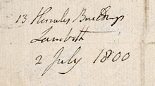William Blake letter to George Cumberland, 2 July 1800.