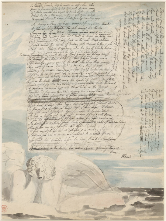 Manuscript page of William Blake's Vala, or the Four Zoas.