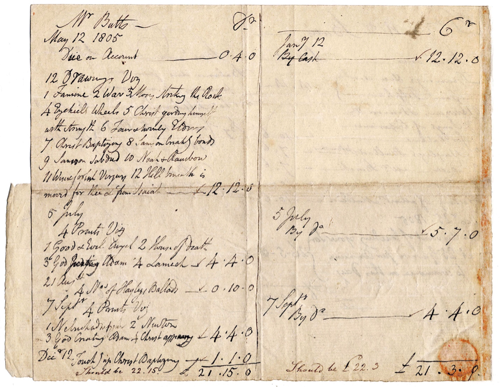 Publication: Receipts 1805-1829 | Hell’s Printing Press